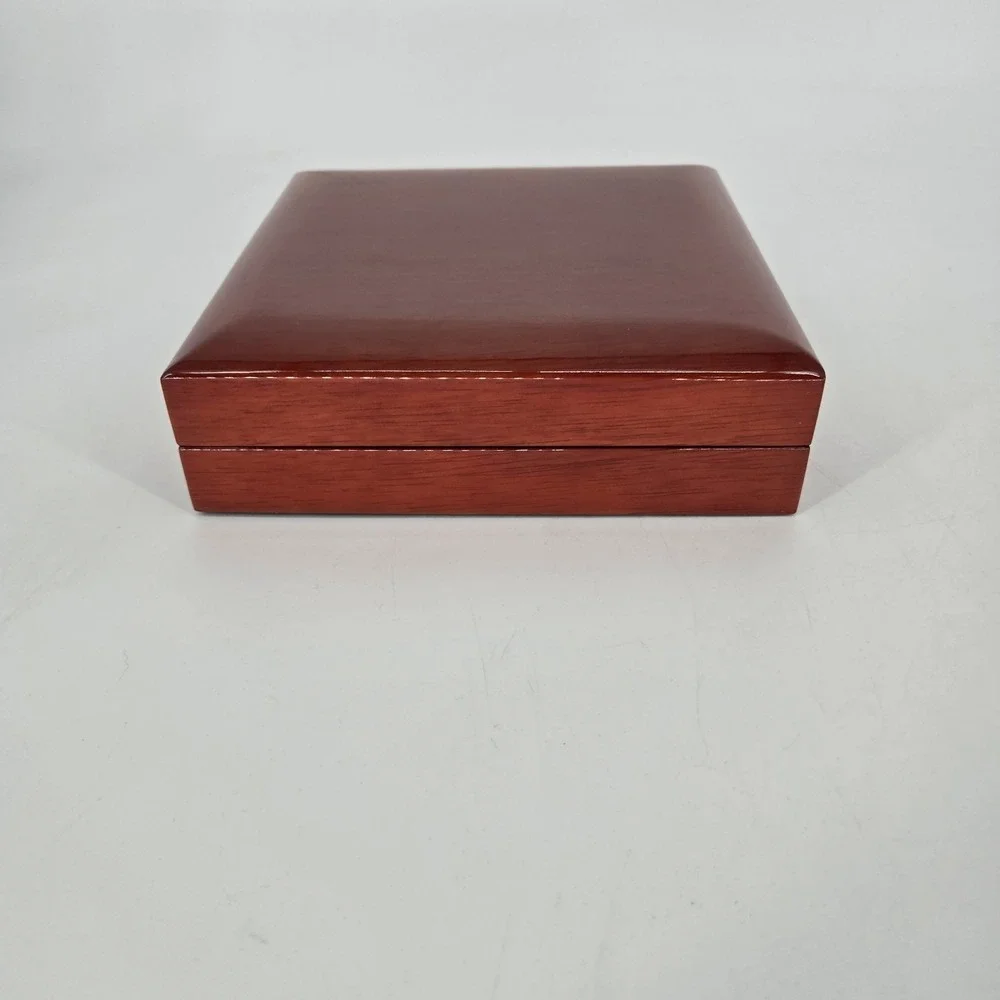 New Gemporia Coloured Rocks Mink Mushroom Lidded Stacker Jewelry Box Tray COA